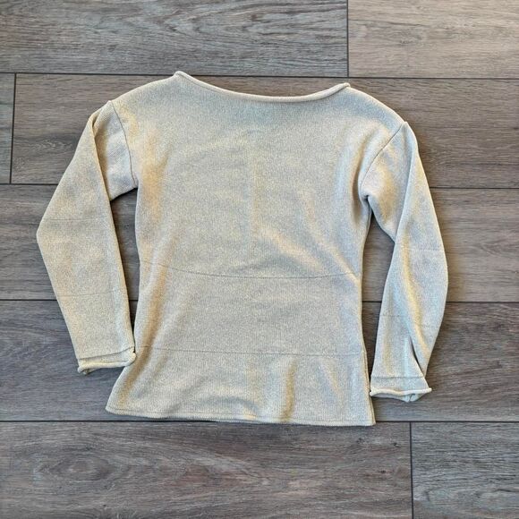 STRENESSE GABRIELE STREHLE beige boatneck double collared knit sweater size smal - Picture 3 of 7